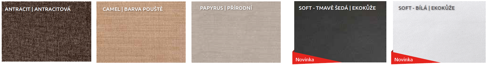 Varianty čalounění.
